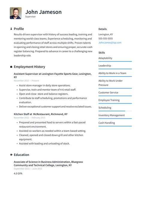 supervisor resume examples|Supervisor Resume Examples, Template & Writing Guide.